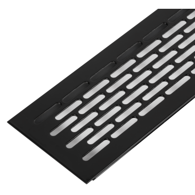 Kratka wentylacyjna czarny mat 80x480 mm